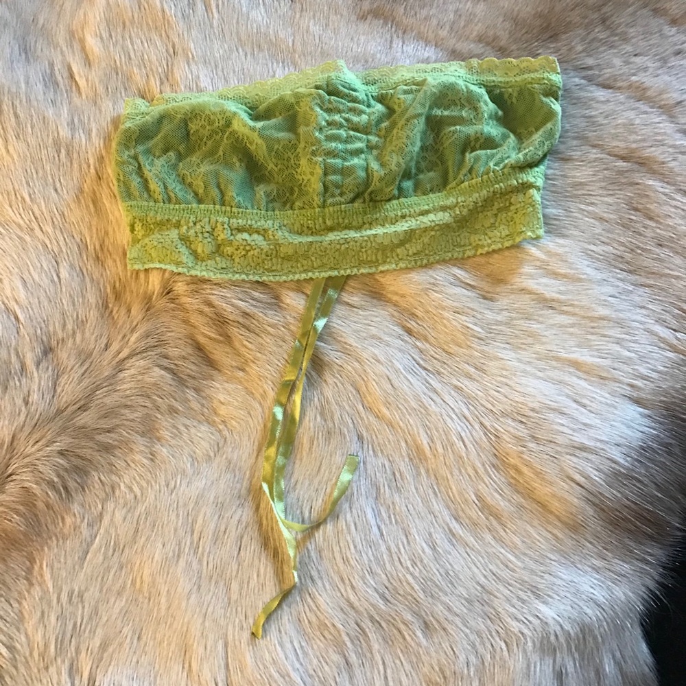 Green lace reef bra